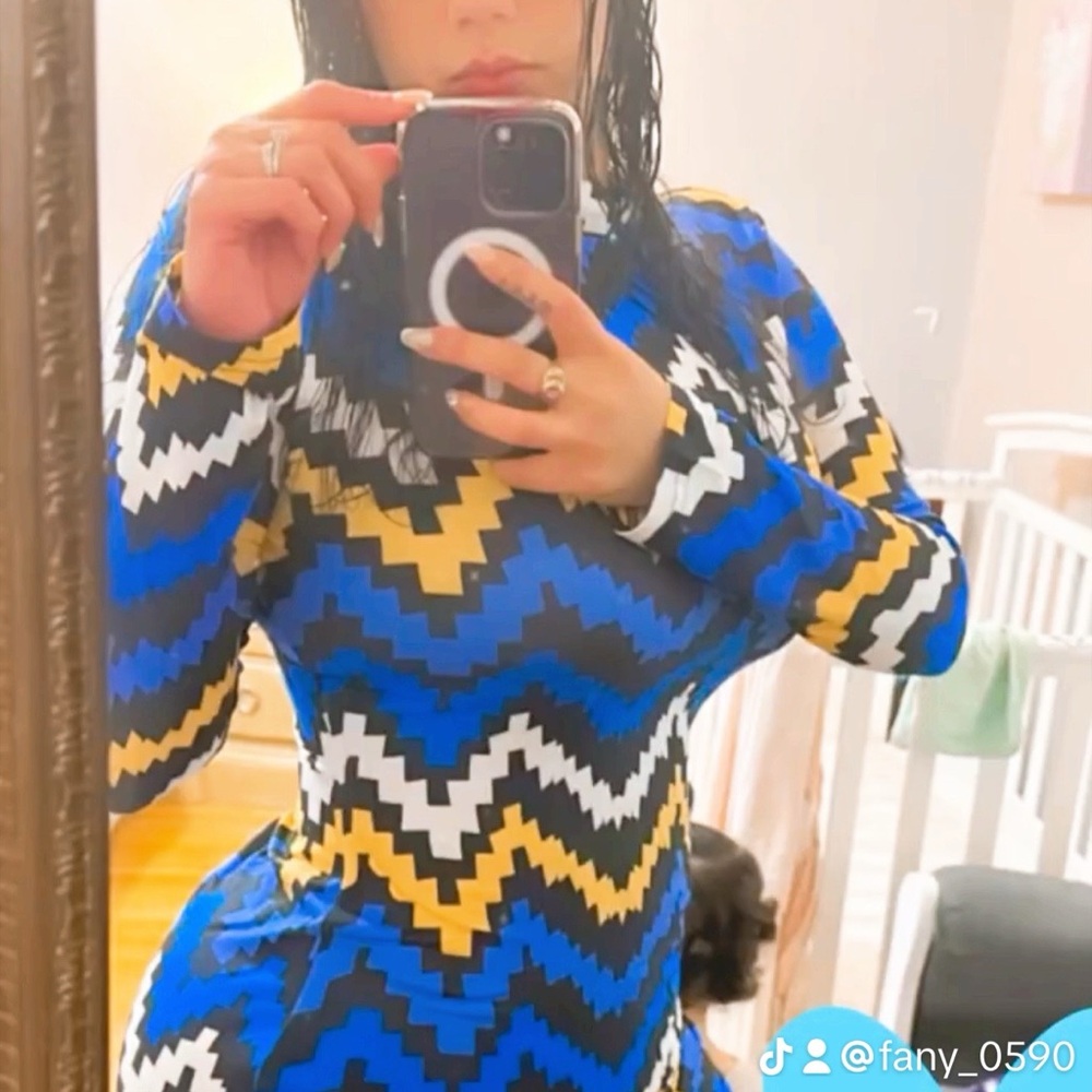 Long sleeve turtleneck dress